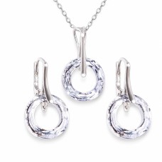 Hõbedane komplekt DiamondSky „Cosmic Ring“ Swarovski kristallidega