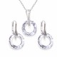925 Sterling Silver Jewelry Set “Cosmic Ring” embellished with Crystals by Swarovski®