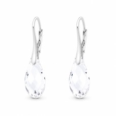 Серебряные серьги 925 пробы «Аншанте» с кристаллами Swarovski®