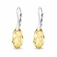 925 Sterling Silver Earrings “Enchanté (Golden Shadow)” created with Crystals by Swarovski®