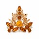 Pross naistele DiamondSky „Kristalliharu II (Light Amber / Topaz / Golden Shadow)“ Swarovski kristallidega