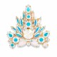 Брошь "Хрустальная Ветвь II (Aurora Borealis)" с кристаллами Swarovski®