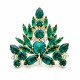Brooch “Crystal Branch II” (Emerald) created with Crystals by Swarovski®