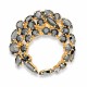 Brooch “Crystal Branch” (Jet Hematite) created with Crystals by Swarovski®