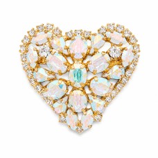 Pross naistele DiamondSky „Crystal Heart II (Aurora Borealis)“ Swarovski kristallidega