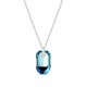 Серебряный кулон «Симбиоз (Aquamarine Metallic Blue)» с кристаллами Сваровски®