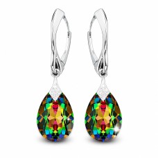 925 Silver Earrings “Moon Shine (Vitrail Medium)” embellished with Crystals by Swarovski®