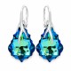 Naiste kõrvarõngad Diamond Sky „Baroque VI (Bermuda Blue)“ koos Swarovski kristallidega