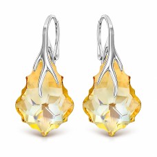Naiste kõrvarõngad Diamond Sky „Baroque VI (Golden Shadow)“ koos Swarovski kristallidega