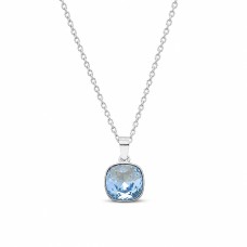 925 Sterling Silver Pendant “Glare (Aquamarine)” created with Crystals by Swarovski®