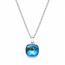 925 Sterling Silver Pendant “Glare (Bermuda Blue)” created with Crystals by Swarovski®