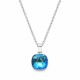 925 Sterling Silver Pendant “Glare (Bermuda Blue)” created with Crystals by Swarovski®