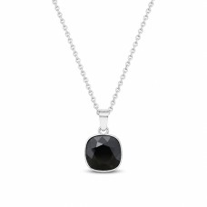 925 Sterling Silver Pendant “Glare (Jet)” created with Crystals by Swarovski®