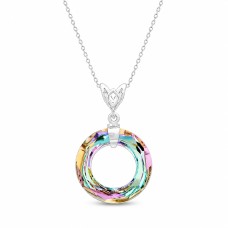 Naiste kaelakee DiamondSky „Cosmic Ring (Vitrail Light)“ Swarovski kristallidega