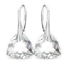 Серебряные серьги 925 пробы «Вечерний Блеск» с кристаллами Swarovski®