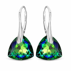 Hõbedased kõrvarõngad „Evening Shine (Vitrail Medium)“ Swarovski® kristallidega