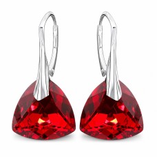 Naiste kõrvarõngad Diamond Sky „Evening Shine (Light Siam Comet Argent Light)“ koos Swarovski kristallidega