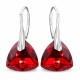 Naiste kõrvarõngad Diamond Sky „Evening Shine (Light Siam Comet Argent Light)“ koos Swarovski kristallidega