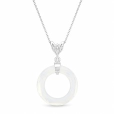 Naiste kaelakee DiamondSky „Cosmic Ring (White Opal)“ Swarovski kristallidega