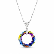 Naiste kaelakee DiamondSky „Cosmic Ring (Volcano)“ Swarovski kristallidega