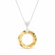 Hõbedane ripats „Cosmic Ring (Golden Shadow)“ Swarovski® kristallidega