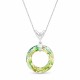 Hõbedane ripats „Cosmic Ring (Luminous Green)“ Swarovski® kristallidega