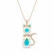 Ripats „Solar Cat (Aurora Borealis)“ Swarovski® kristallidega