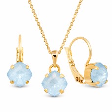 Ehtekomplekt naistele „Magical Square (Sky Ignite)“ Swarovski® kristallidega