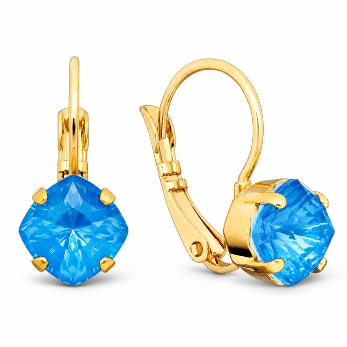 Ehtekomplekt naistele „Magical Square (Electric Blue Ignite)“ Swarovski® kristallidega