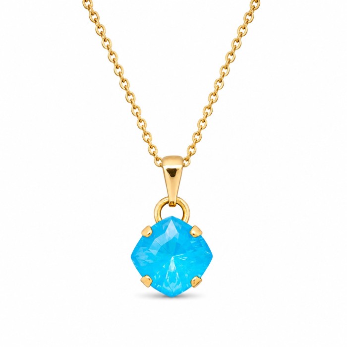 Ehtekomplekt naistele „Magical Square (Electric Blue Ignite)“ Swarovski® kristallidega