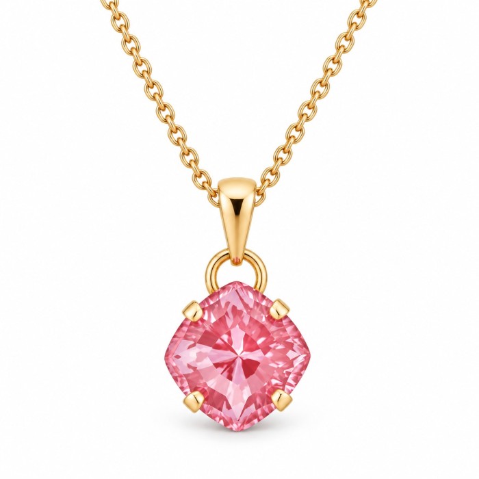 Ehtekomplekt naistele „Magical Square (Maroon Ignite)“ Swarovski® kristallidega