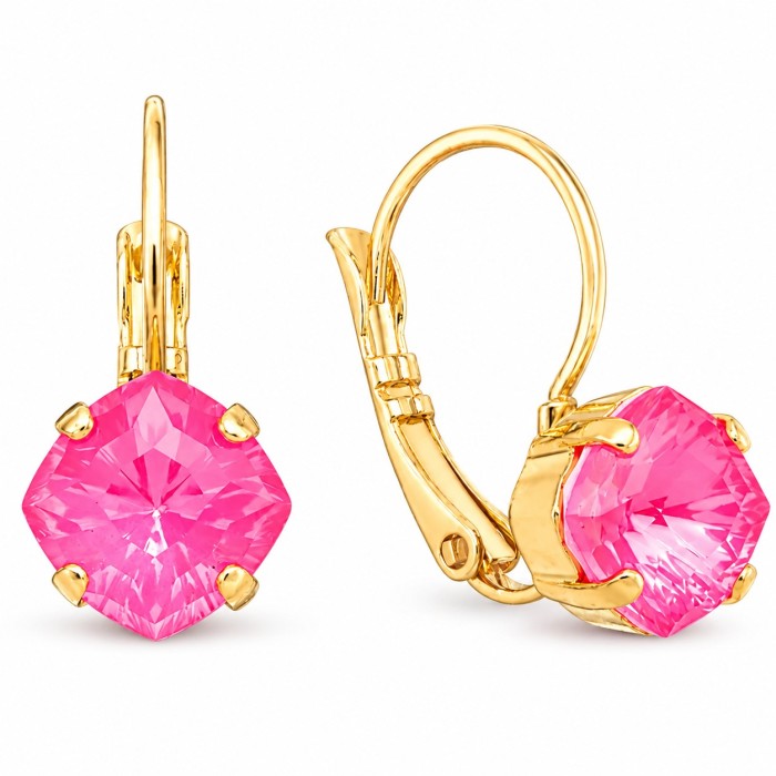 Ehtekomplekt naistele „Magical Square (Electric Pink Ignite)“ Swarovski® kristallidega
