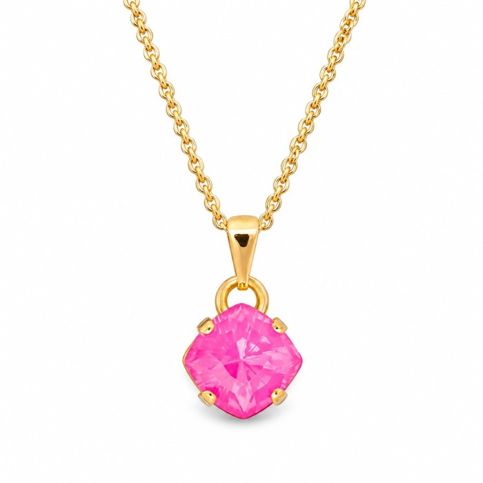 Ehtekomplekt naistele „Magical Square (Electric Pink Ignite)“ Swarovski® kristallidega