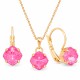 Ehtekomplekt naistele „Magical Square (Electric Pink Ignite)“ Swarovski® kristallidega