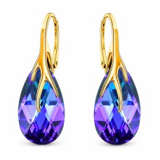 Naiste kõrvarõngad Diamond Sky „Baroque VII (Heliotrope)“ koos Swarovski kristallidega