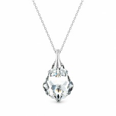 925 Sterling Silver Pendant “Baroque V (Comet Argent Light)” created with Crystals by Swarovski®
