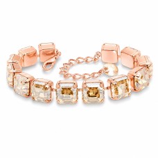 Браслет "Империум (Golden Shadow)" с кристаллами Swarovski®