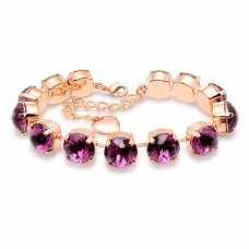 Käevõru naistele DiamondSky „Eden (Amethyst)“ Swarovski kristallidega