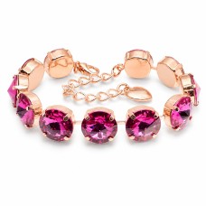 Браслет "Вортекс (Fuchsia)" с кристаллами Swarovski®