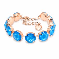 Браслет "Вортекс (Electric Blue Ignite)" с кристаллами Swarovski®