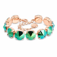 Käevõru naistele DiamondSky „Vortex (Scarabaeus Green)“ Swarovski kristallidega