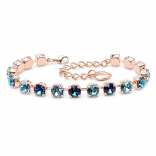 Браслет "Классика III (Bermuda Blue / Aquamarine)" с кристаллами Swarovski®