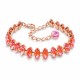 Käevõru naistele DiamondSky „Ornella II (Orange Glow DeLite)“ Swarovski kristallidega