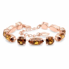Käevõru naistele DiamondSky „Chic II (Light Amber)“ Swarovski kristallidega
