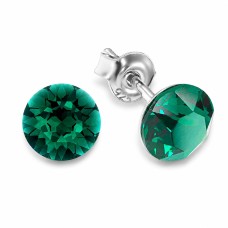 Naiste kõrvarõngad Diamond Sky „Classic (Emerald)“ koos Swarovski kristallidega