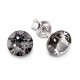 Naiste kõrvarõngad Diamond Sky „Classic (Silver Night)“ koos Swarovski kristallidega