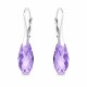 Серебряные серьги 925 пробы «Аншанте (Tazanite)» с кристаллами Swarovski®