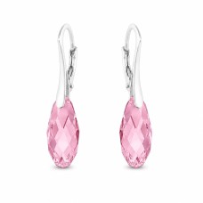 925 Sterling Silver Earrings “Enchanté (Light Rose)” created with Crystals by Swarovski®