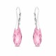 925 Sterling Silver Earrings “Enchanté (Light Rose)” created with Crystals by Swarovski®