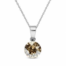 925 Sterling Silver Pendant “Classic (Golden Shadow)” created with Crystals by Swarovski®